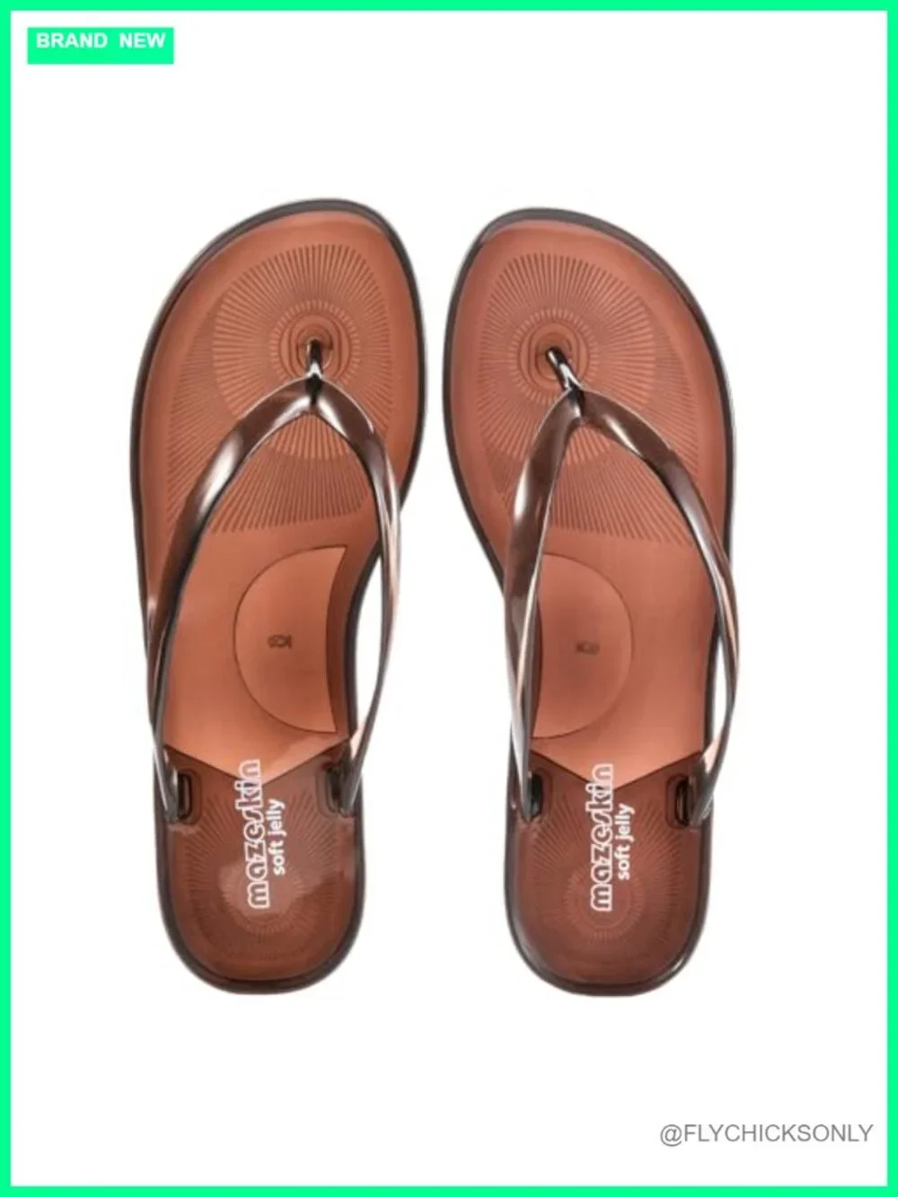 Jelly Flip Flops Ultra-Soft Thong Sandals Waterproof Non-Slip Beach Pool Summer
